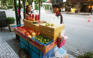 Bangkok street drink vendors