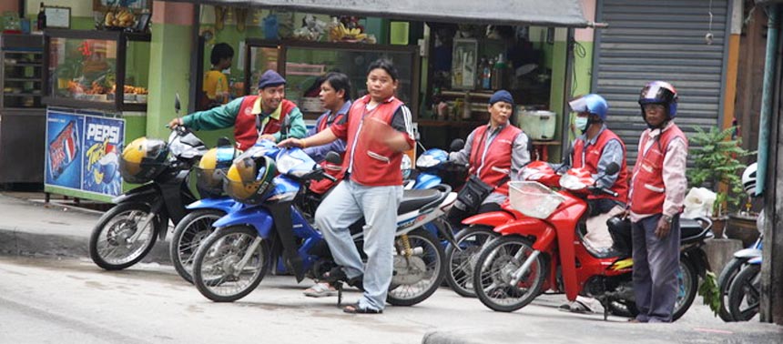 Bangkok motorbike taxi