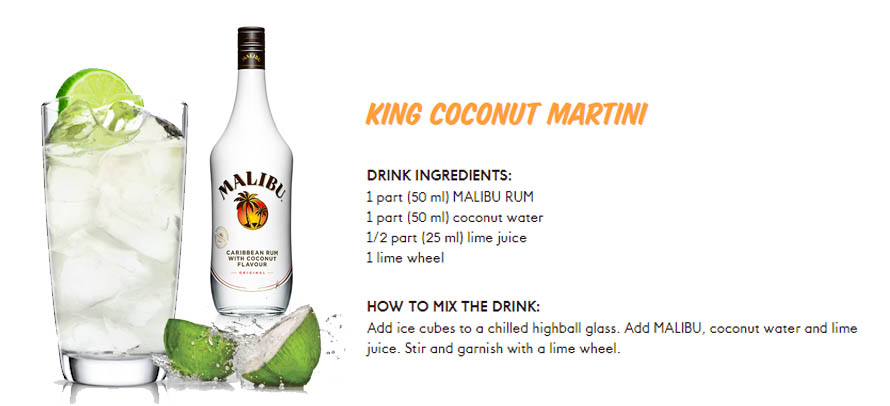 coconut water cocktail