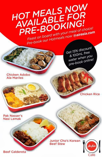 AirAsia Hot Meals Menu