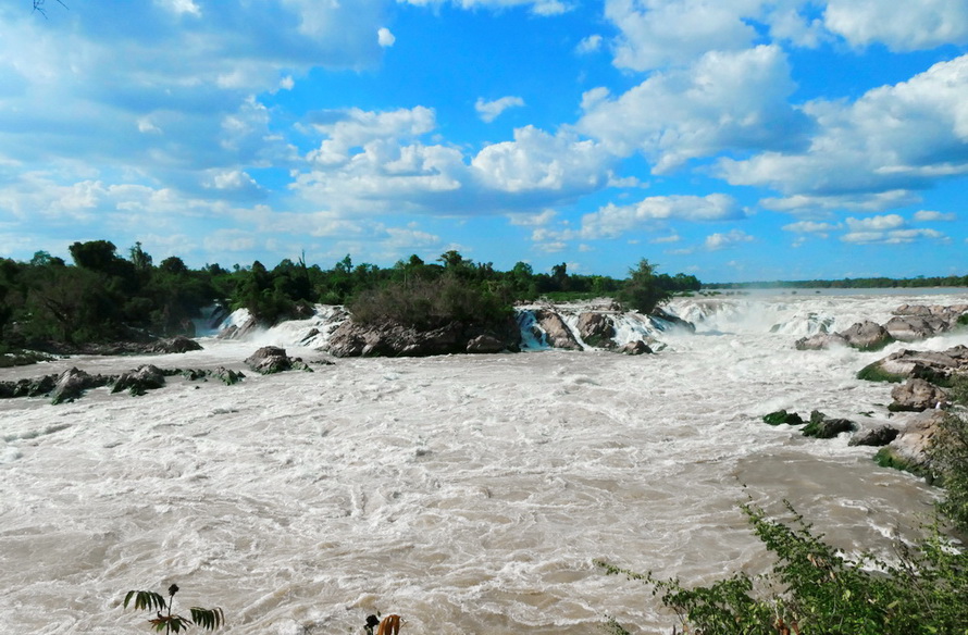 southern laos waterfall