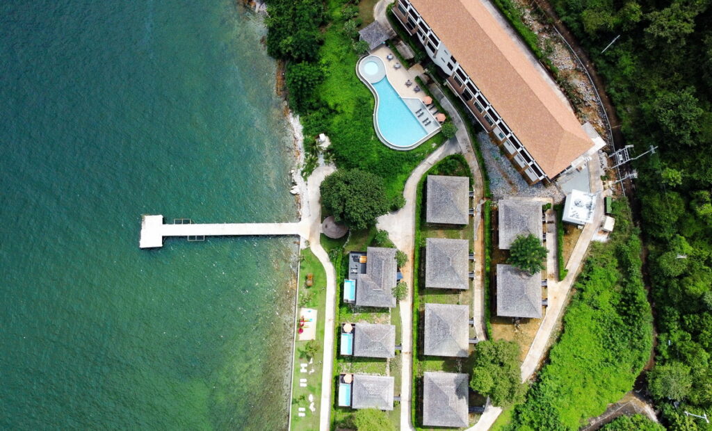 Novotel Koh Si Chang drone top down view