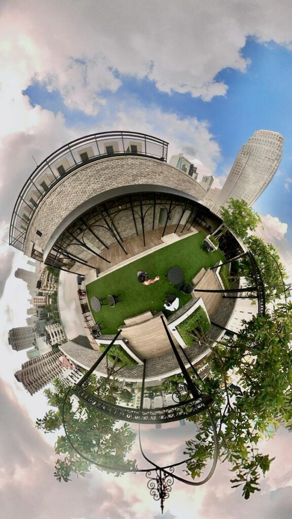 coach hotel Bangkok insta360 tiny planet view